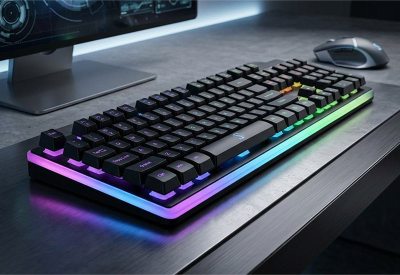 2.4G-Wireless-Membrane-Keyboard-with-Aluminum-Panel-Keyboard-Model-NK80-W-Technical-Introduction