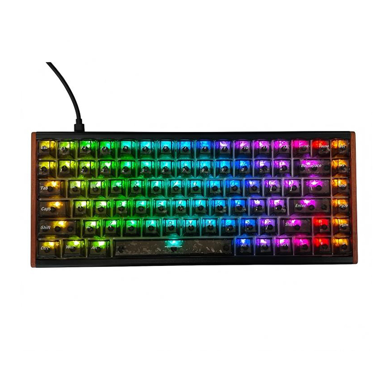 84 Keys Full CNC Aluminum Case Magnetic Switch Mechanical Keyboard Hot-swappable Outemu Switch 8K Polling Rate RT Rapid Trigger Carbon Fiber Keycap Gaming Keyboard Model VLC84