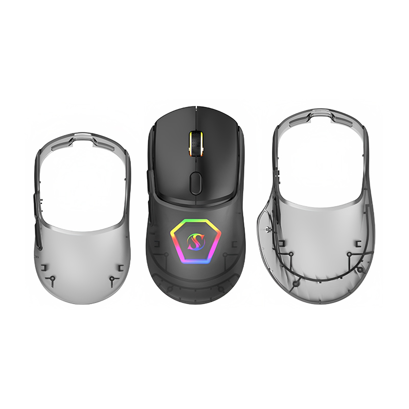 3 Sizes Swappable Shell Wired Gaming Mouse Transparent RGB Mouse Model G58
