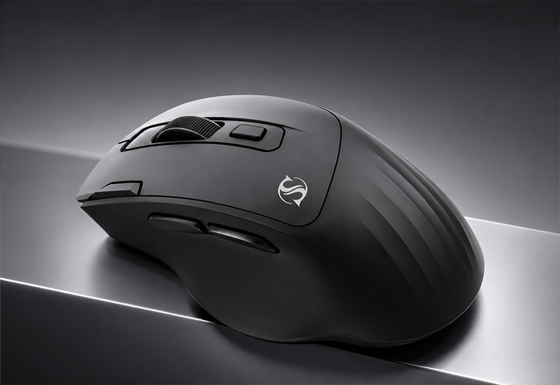 Ergonomic-25°-Vertical-Tri-Mode-Office-Mouse-Silent-Switches-Fire-Button-RGB-500mAh-Model-M155-Key-Selling-Points