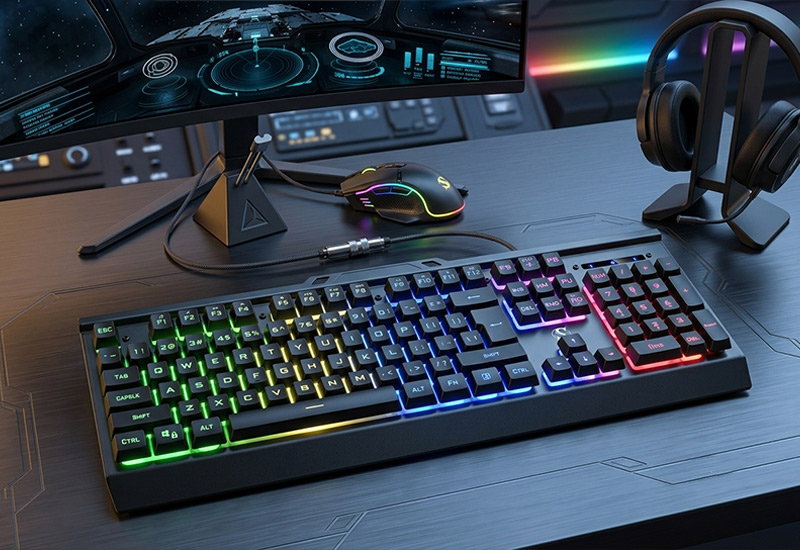 Membrane-Keyboard-with-Metal-Panel-26-Key-Anti-Ghosting-Multi-Language-Layout-Keyboard-Model-NK-95-Key-Selling-Points