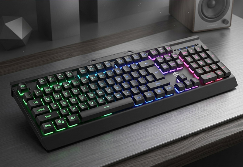 Premium-Feel-Wireless-Membrane-Keyboard-with-Aluminum-Panel-Keyboard-Model-NK95-W-Features-&-Highlights