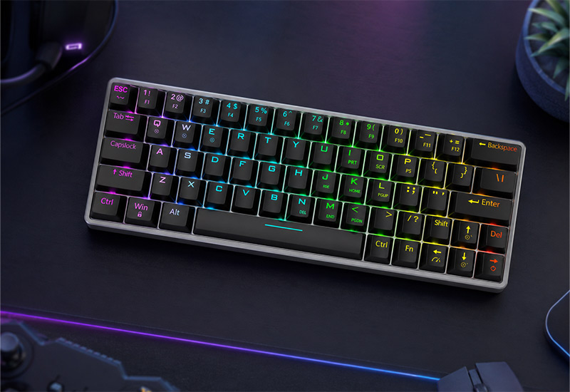 RGB-Illumination-Membrane-Keyboard-Wireless-Dual-Mode-Keyboard-Model-KG61-W-Key-Selling-Points