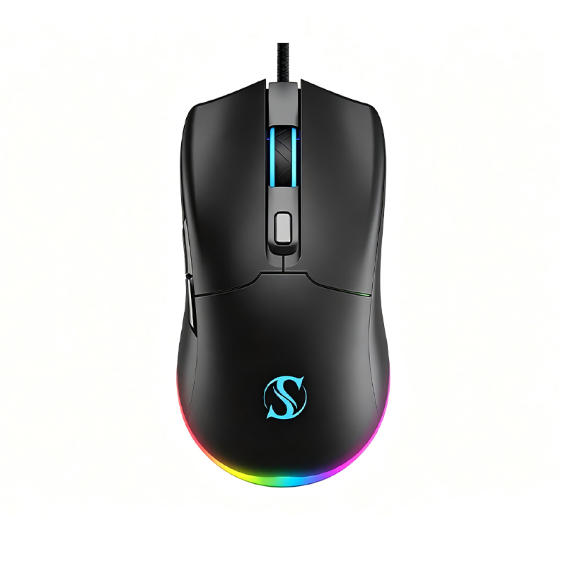 Ergonomic 6 Keys Bottom RGB Wired Gaming Mouse 6400DPI Programmable for Gaming Model G30