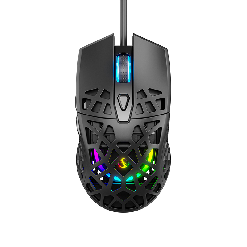 65g Honeycomb Hollow Ultra Light 6 Keys Wired Gaming Mouse Triple RGB Esports Mouse G32