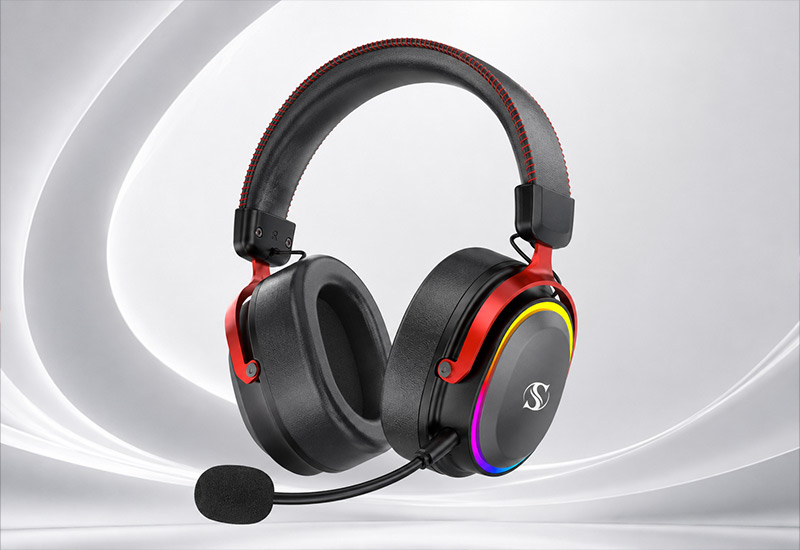 Tri-Mode 2.4G+Bluetooth+Wired Gaming Headset 50mm Driver JL7018 Chip Detachable Foldable Mic RGB Magnetic Earcup Headphone Model L2 Description5